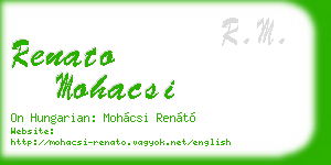 renato mohacsi business card